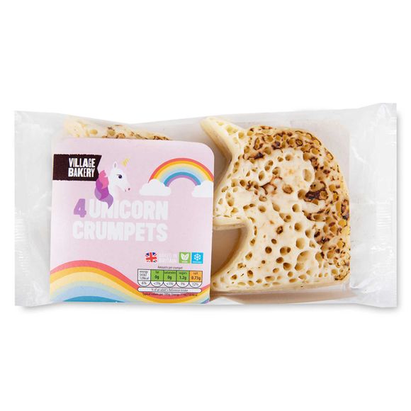 Village Bakery Unicorn Shaped Crumpets 280g/4 Pack