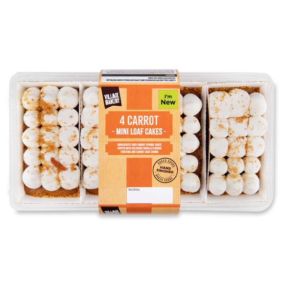 Village Bakery Carrot Mini Loaf Cakes 4 Pack