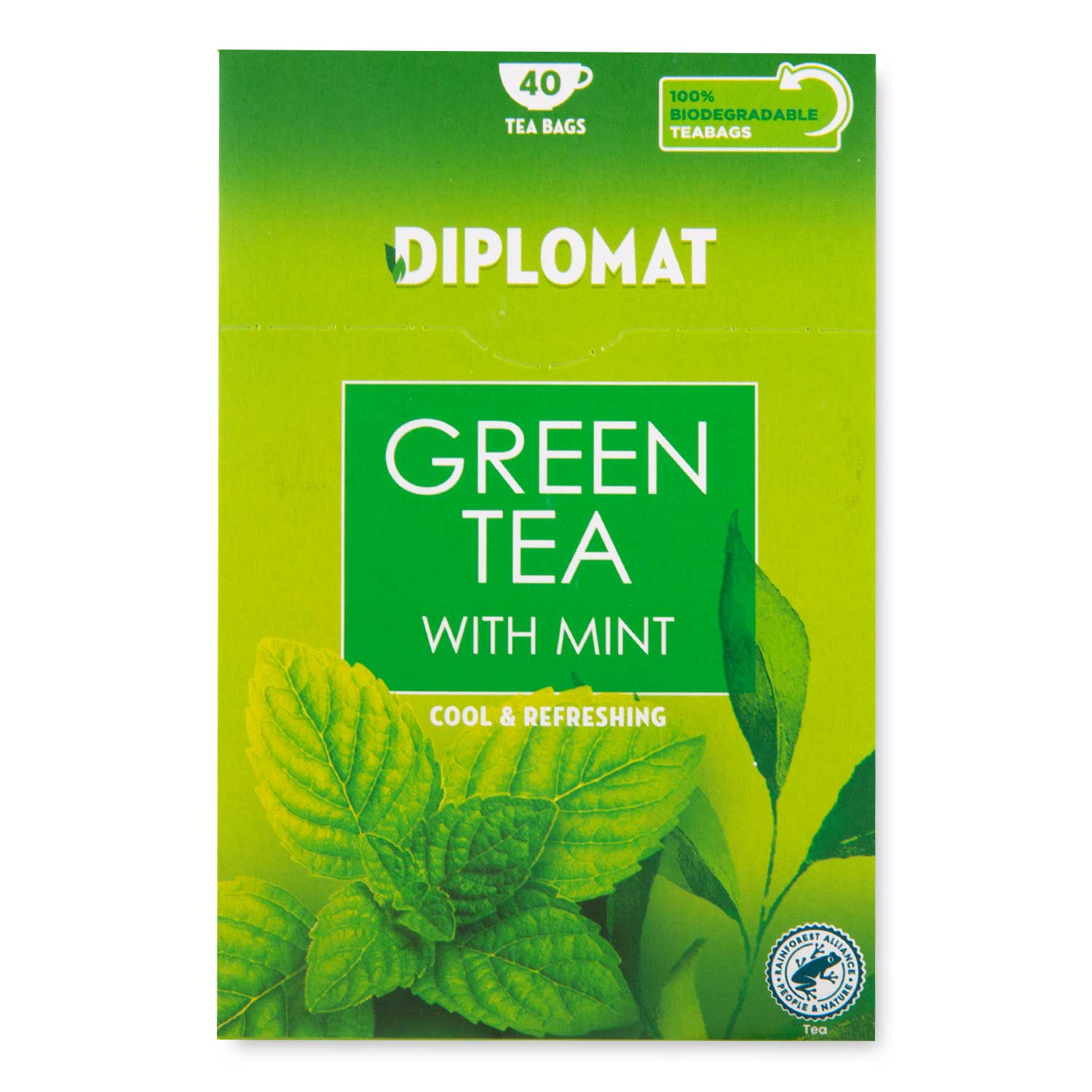 Diplomat Green Tea With Mint Tea Bags 76g/40 Pack