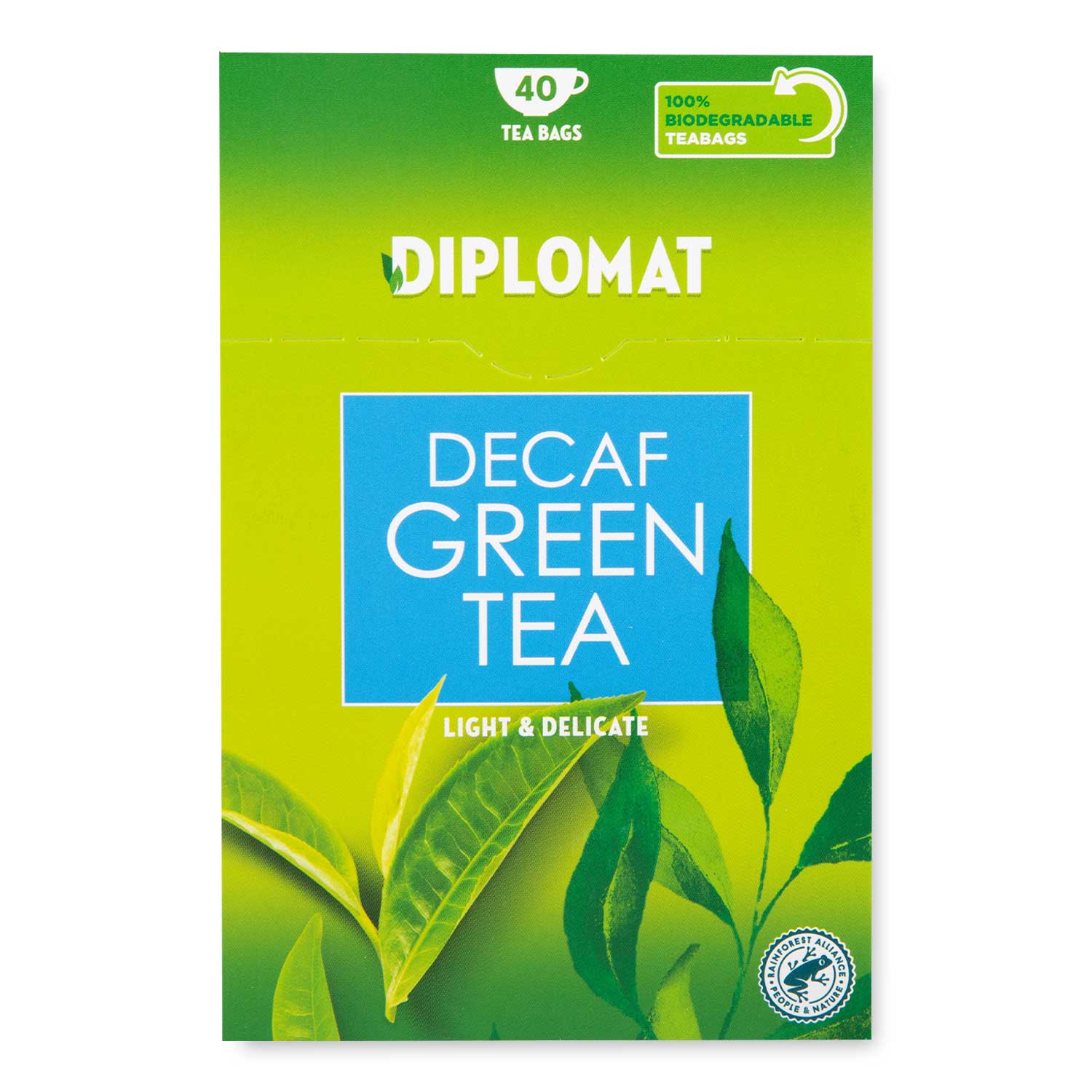 Diplomat Decaf Green Tea Bags 76g/40 Pack