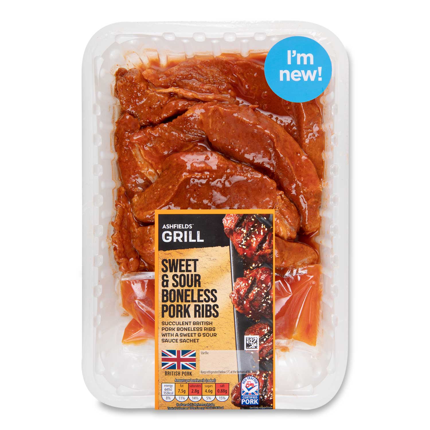 Ashfields Grill Sweet & Sour Boneless Pork Ribs 400g