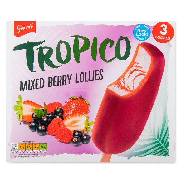 Gianni's Tropico Mixed Berry Lollies 3x100ml