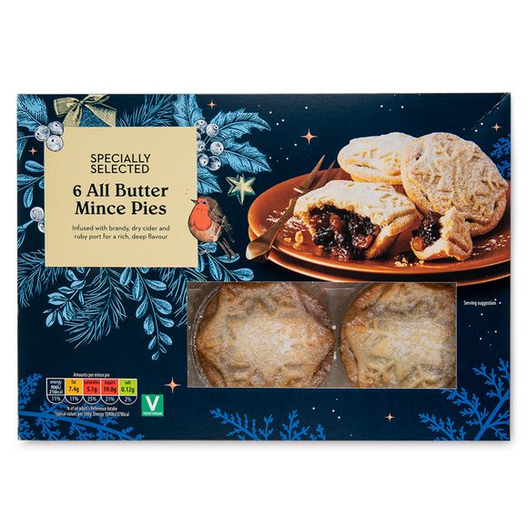 Specially Selected All Butter Mince Pies 344g/6 Pack