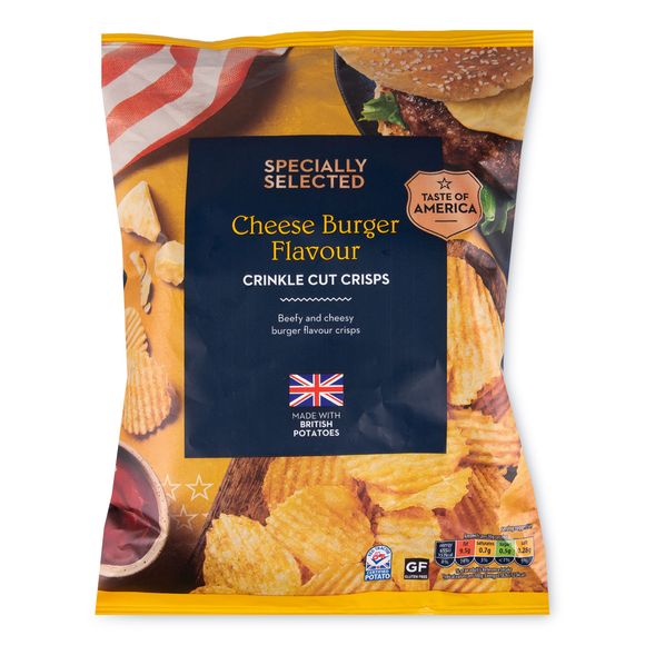 Specially Selected Cheeseburger Handcooked Crisps 150g