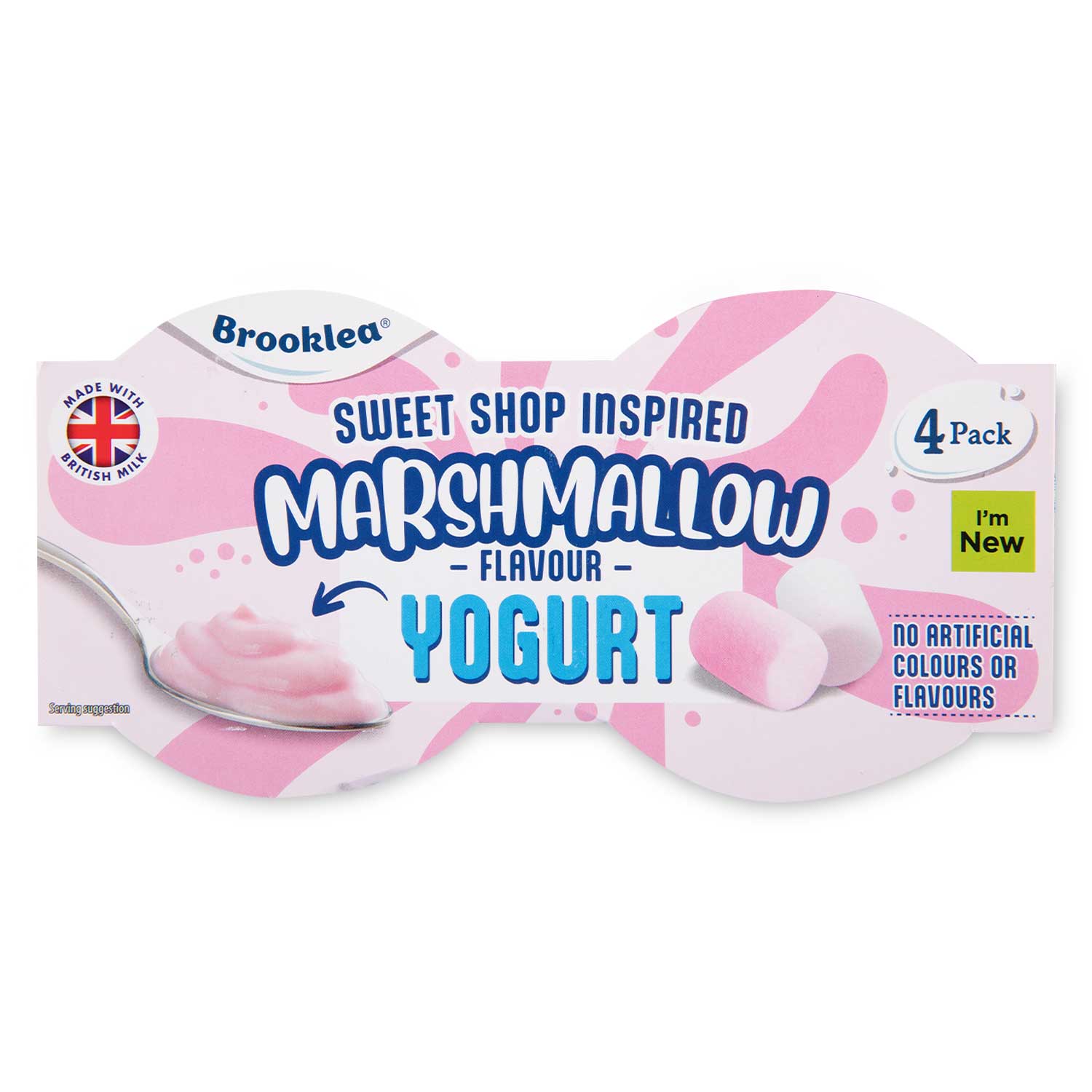 Brooklea Marshmallow Flavour Yogurts 4x125g