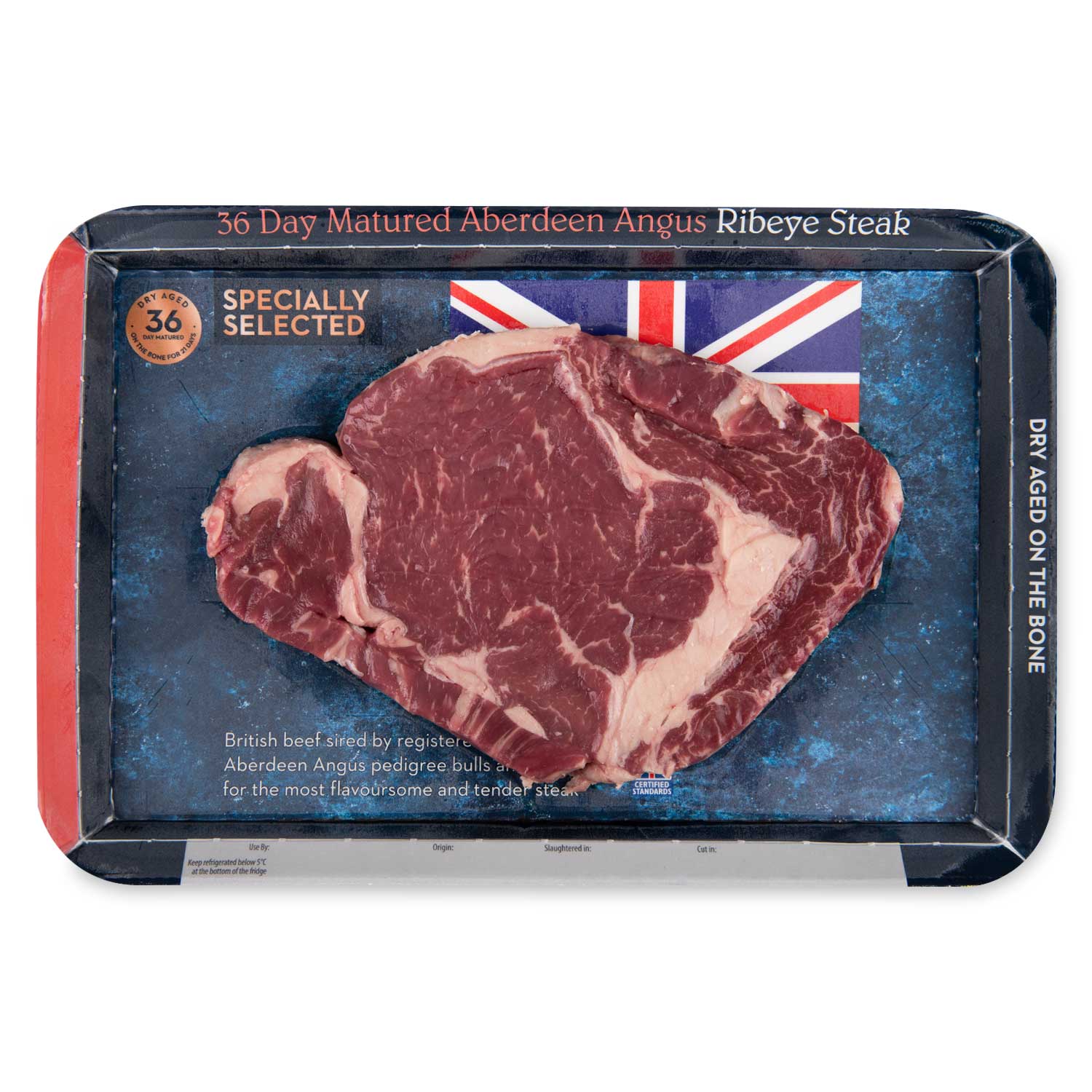 Specially Selected 36 Day Matured Aberdeen Angus Ribeye Steak 227g