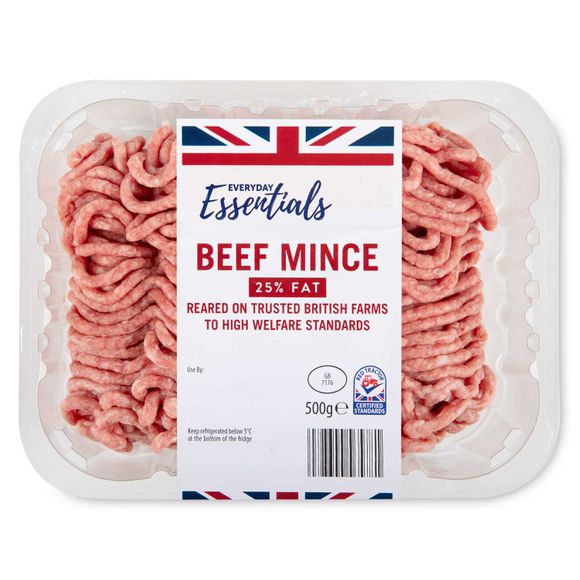 Everyday Essentials Beef Mince 25% Fat 500g