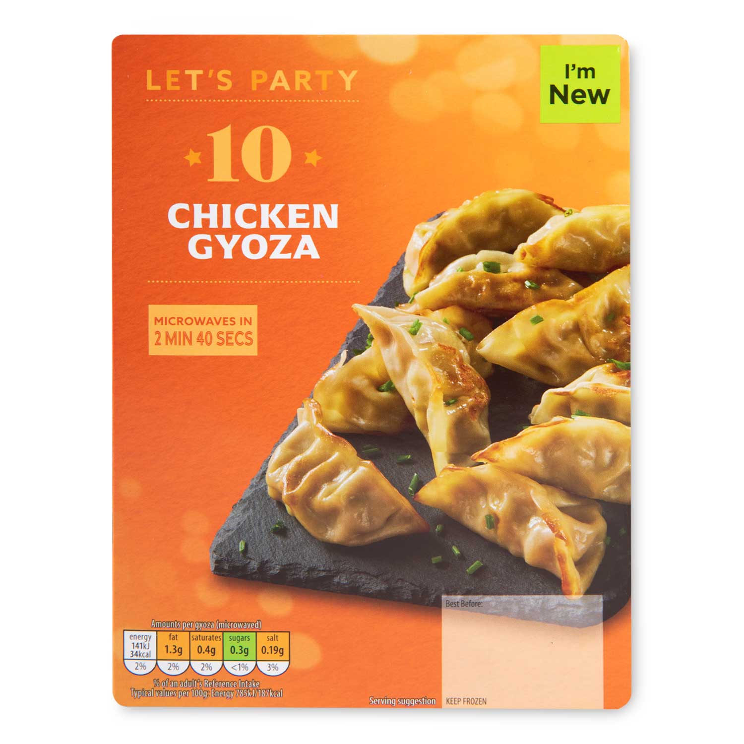 Let's Party Chicken Gyoza 200g/10 Pack