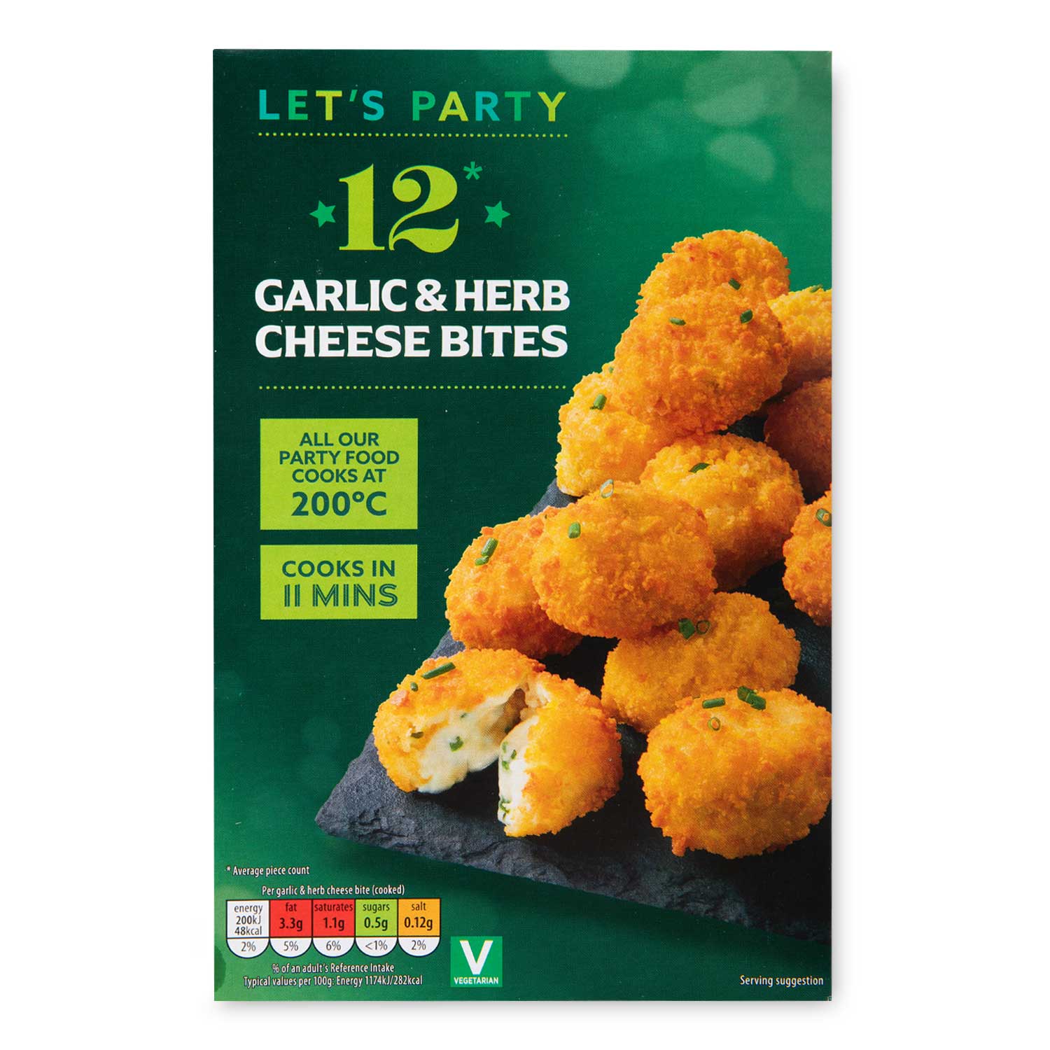 Let's Party Garlic & Herb Cheese Bites 216g/12 Pack