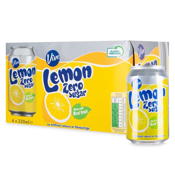 Vive Multipack Lemon Cans 330ml/6 Pack