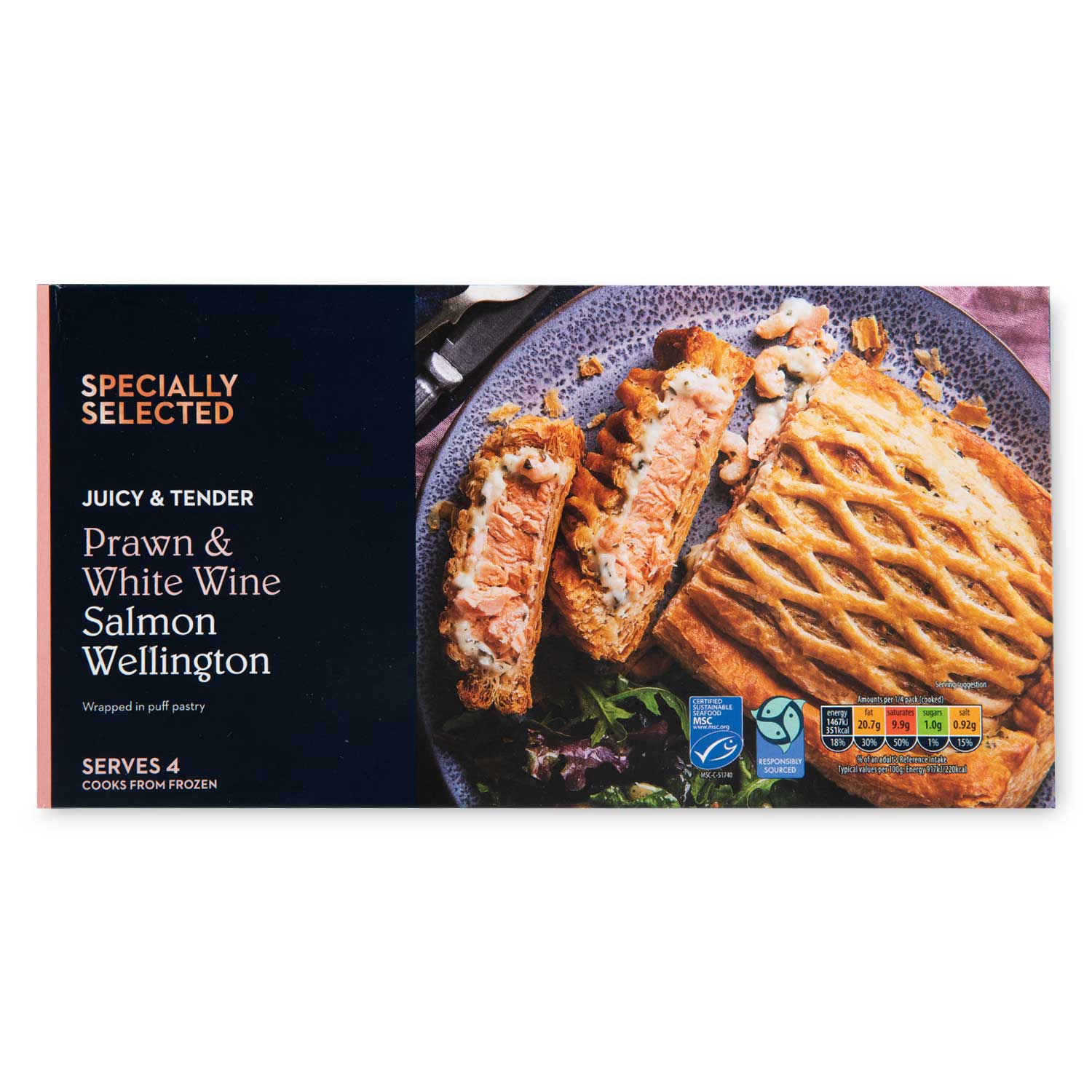 Specially Selected Prawn & White Wine Salmon Wellington 700g