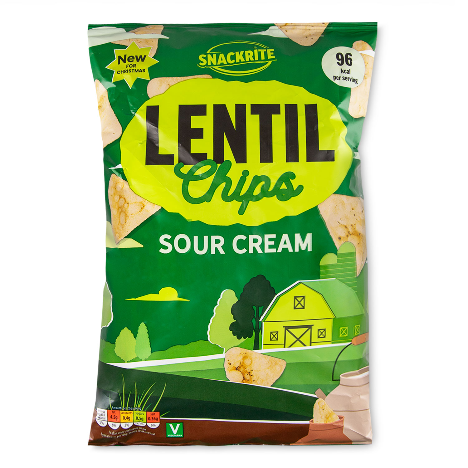 Snackrite Sour Cream Lentil Chips 85g