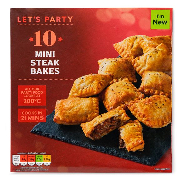 Let's Party Mini Steak Bakes 10x30g