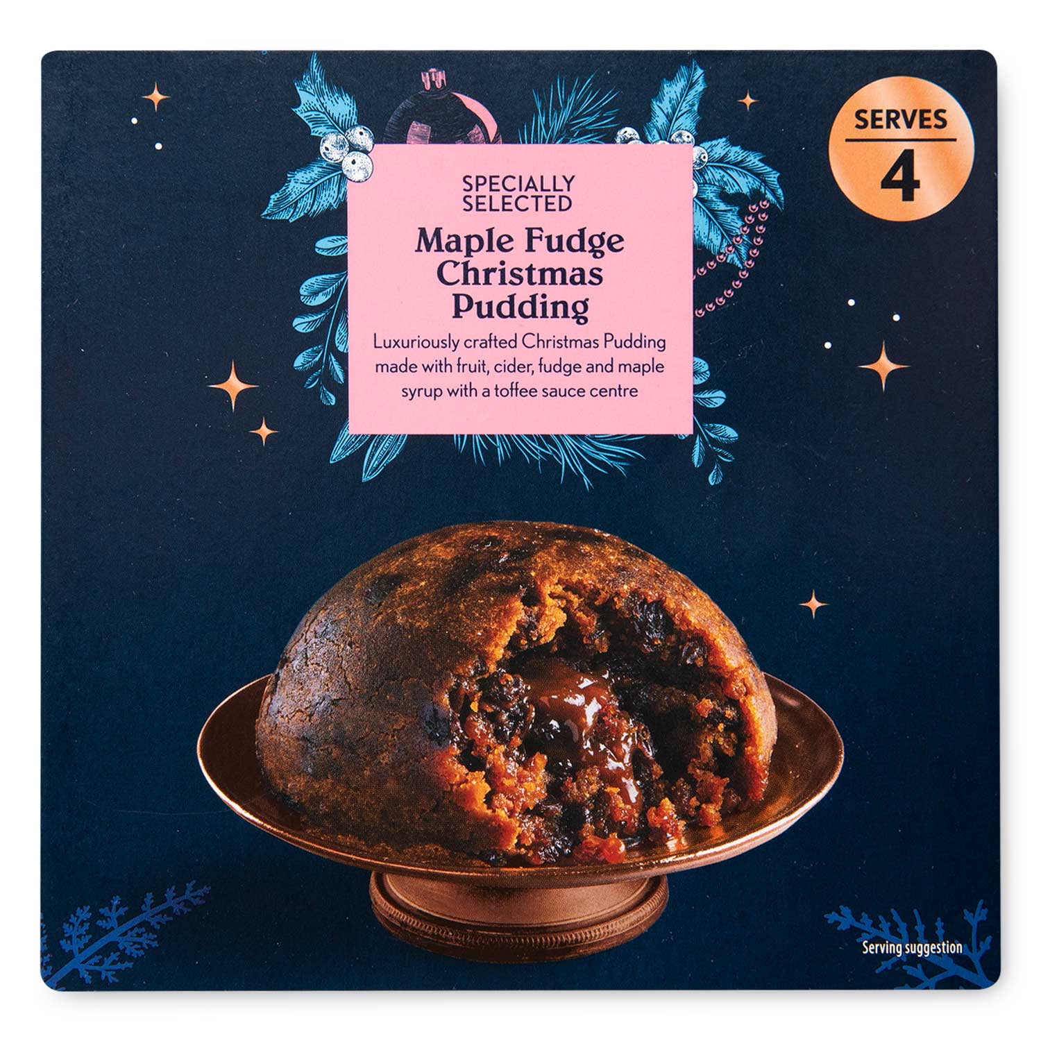 Specially Selected Maple Fudge Christmas Pudding 400g