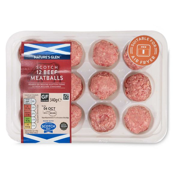 Nature's Glen Scotch Beef Meatballs 340g/12 Pack