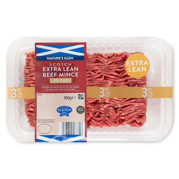 Nature's Glen Scotch Extra Lean Beef Mince 3% Fat 400g