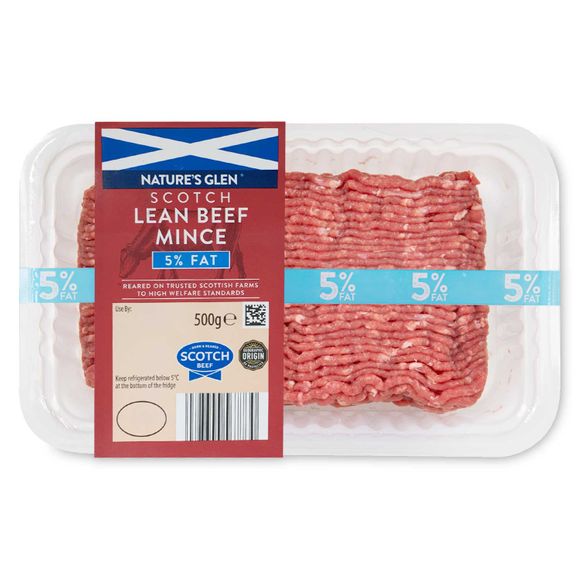 Nature's Glen Lean Scotch Beef Mince 5% Fat 500g