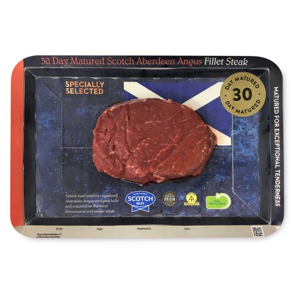 Specially Selected 30 Days Matured Scotch Aberdeen Angus Fillet Steak 170g