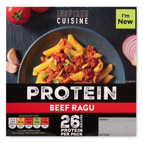 Inspired Cuisine Protein Beef Ragu Pasta 350g