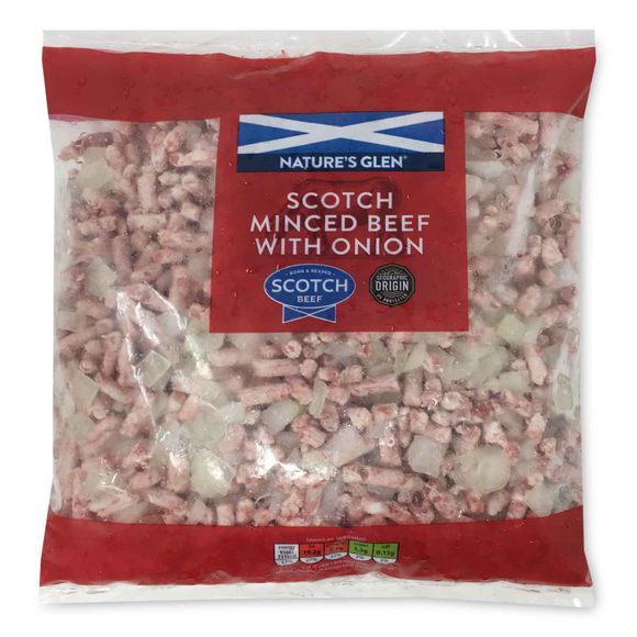 Nature's Glen Scotch Minced Beef With Onion 650g