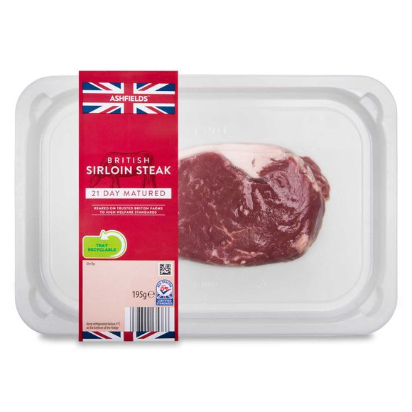 Ashfields British 21 Day Matured Sirloin Steak 195g