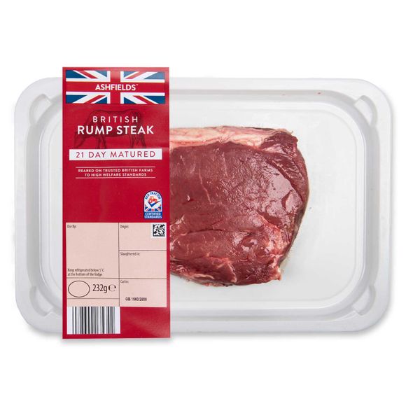 Ashfields British 21 Day Matured Rump Steak 232g