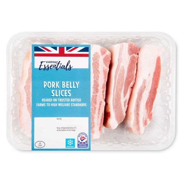 Everyday Essentials Pork Belly Slices 500g