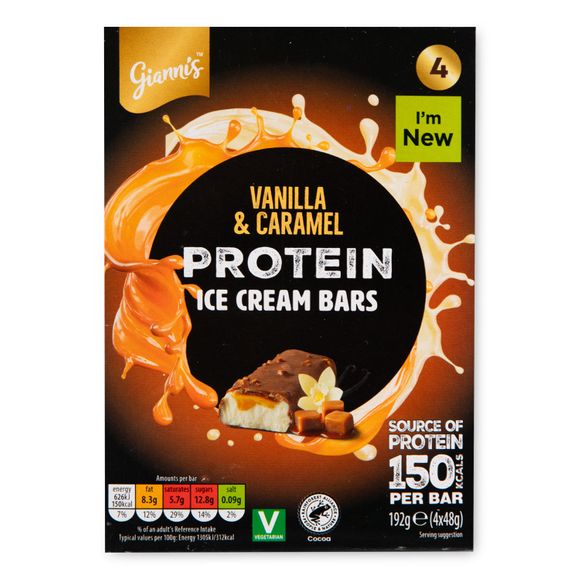 Gianni's Vanilla & Caramel Protein Ice Cream Bars 4x48g