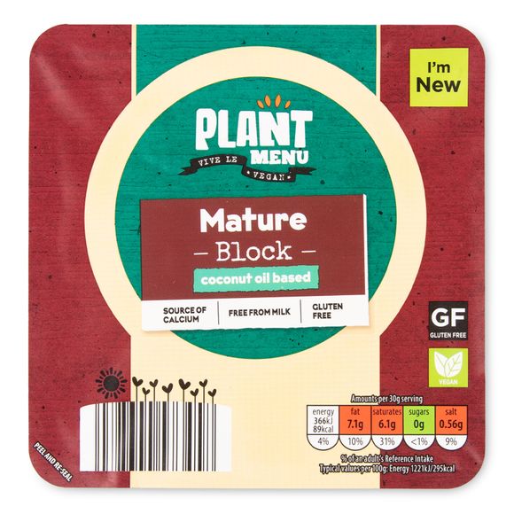 Plant Menu Vegan Mature Style Cheese Block 200g