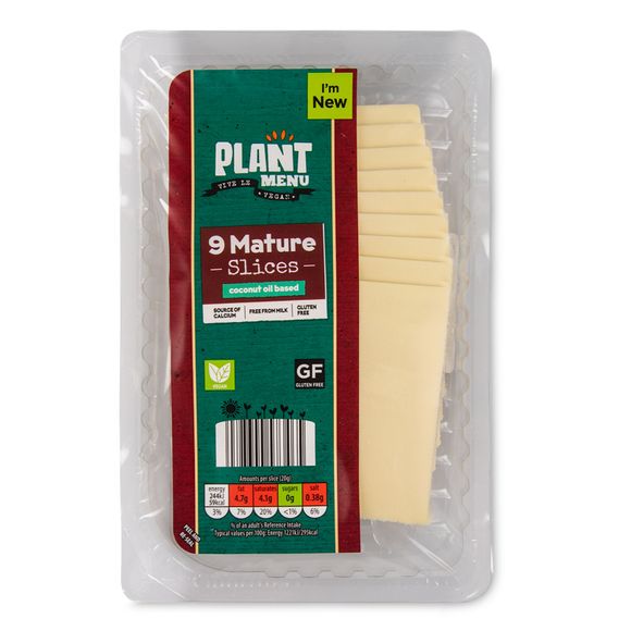 Plant Menu Vegan Cheese Mature Slices 180g/9 Slices