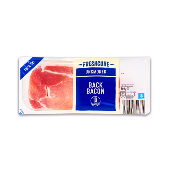 Freshcure Unsmoked Back Bacon 360g