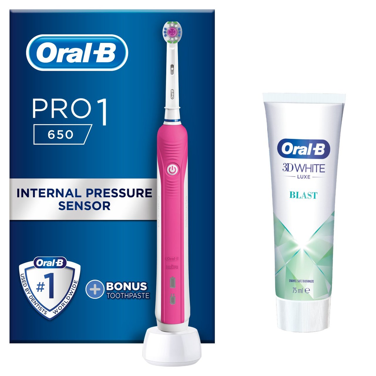 Oral-B Vitality Plus White & Clean Rechargeable Electric Toothbrush - ASDA  Groceries