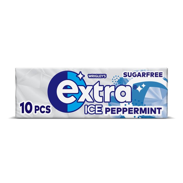 Wrigley's Extra Ice Peppermint Sugarfree Gum with Microgranules 10 Pieces 