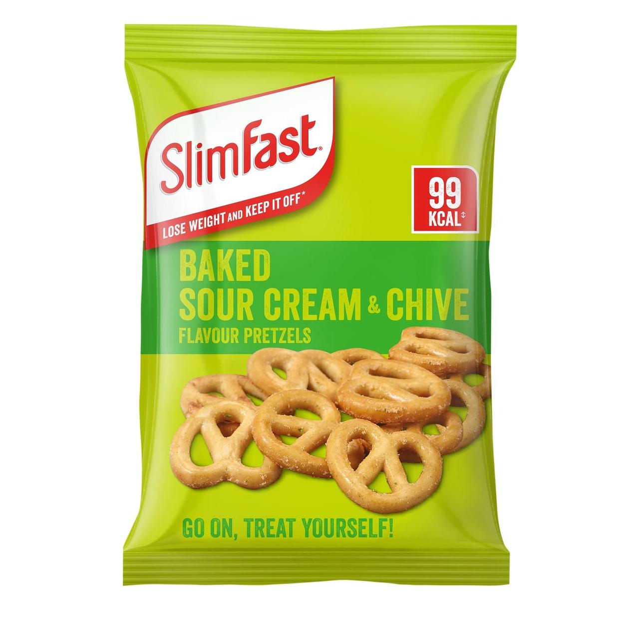 SlimFast Snack Bag Sour Cream & Chive Pretzel