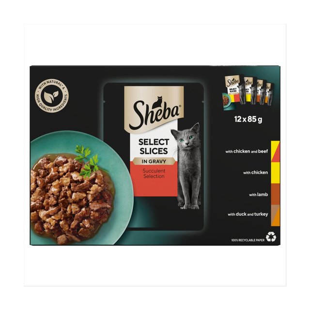 Sheba Select Slices Cat Food Pouches Succulent Selection in Gravy 