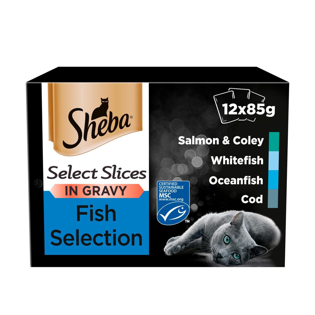 Sheba Select Slices Cat Food Pouches MSC Fish in Gravy 