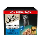 Sheba Fine Flakes Fish Selection in Jelly Adult Cat Food Pouches