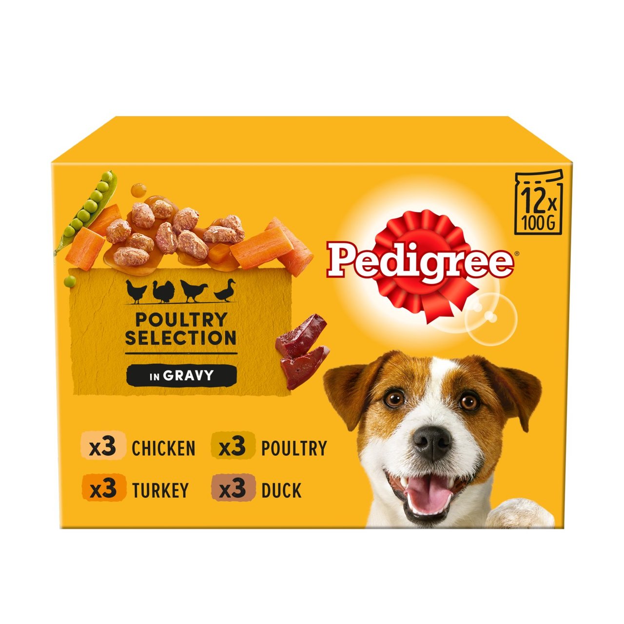 Pedigree Adult Wet Dog Food Pouches Mixed Varieties in Gravy