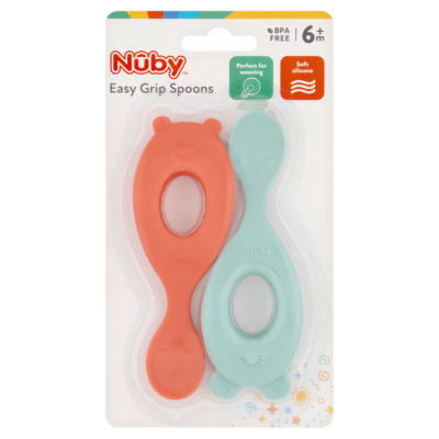 Nuby Easy Grip Spoons 6+M