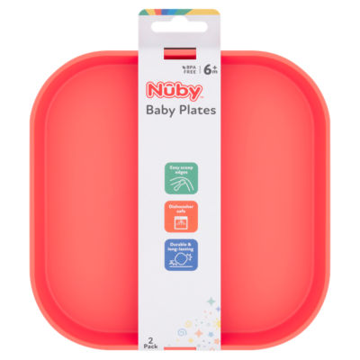 Nuby 2 Baby Plates 6+m