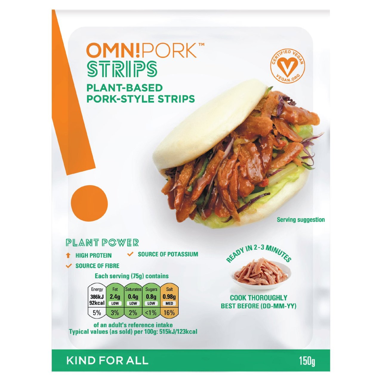 OmniFoods OmniPork Strips Plant-Based Pork-Style Strips