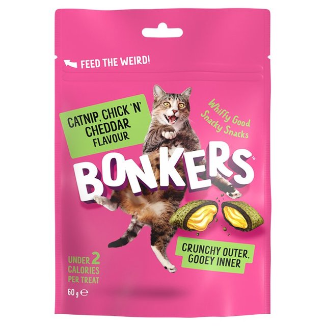 Bonkers Catnip, Chick 'N' Cheddar Flavour 60g