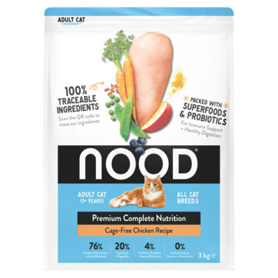 Nood Premium Complete Nutrition Cage-Free Chicken Recipe Adult Cat 1+ Years 3kg