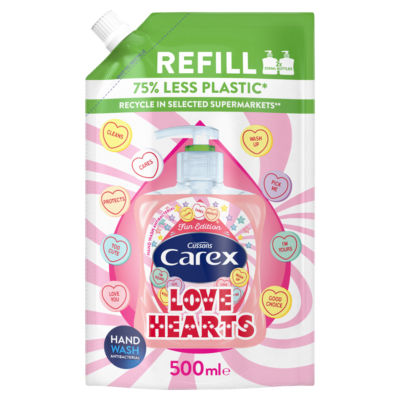 Carex Fun Editions Love Hearts Antibacterial Handwash Refill