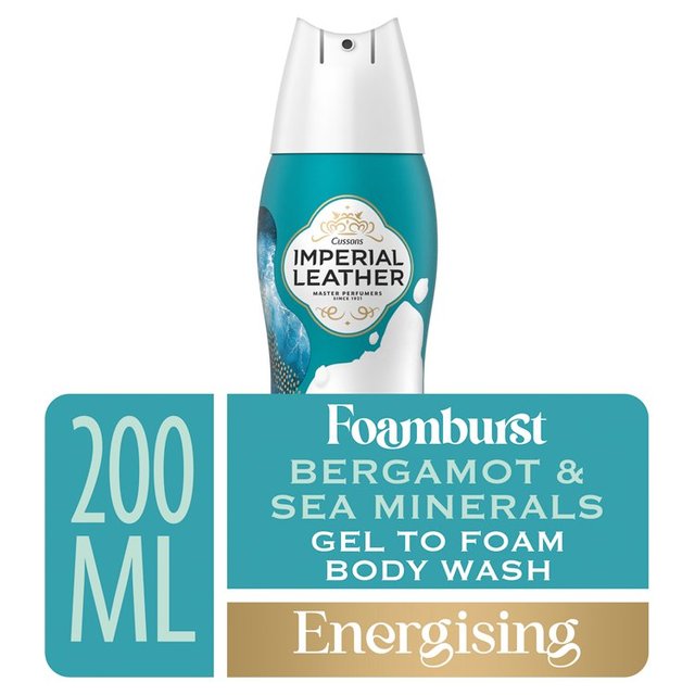 Imperial Leather Energising Foamburst Gel to Foam Body Wash Bergamot & Sea Minerals