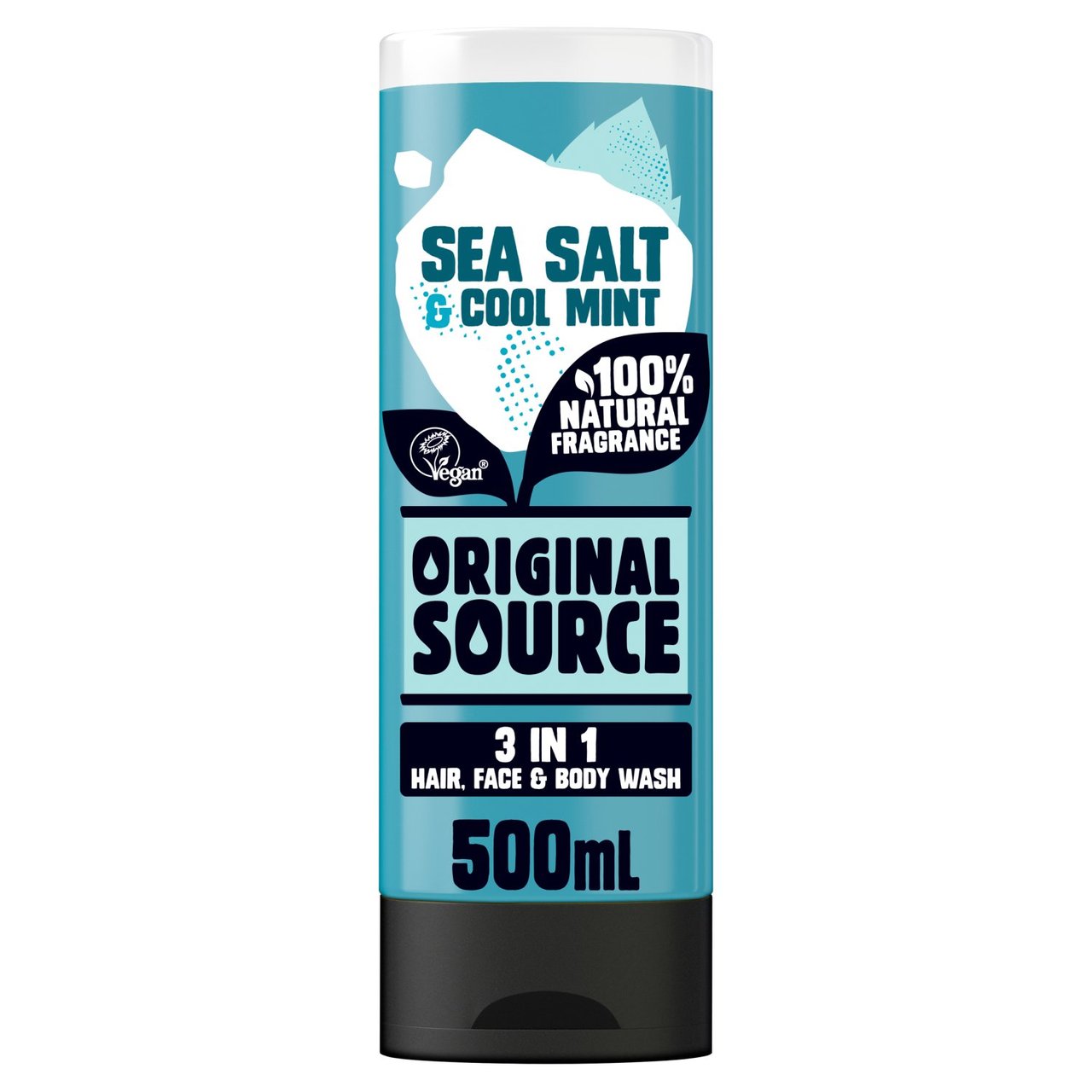 Original Source Sea Salt & Cool Mint 3 in 1 Hair Face and Body Wash for Men