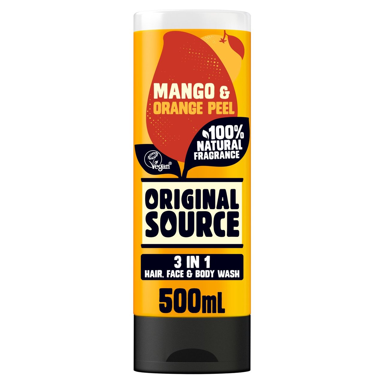 Original Source Mango & Orange Peel 3 in 1 Hair Face and Body Wash for Men