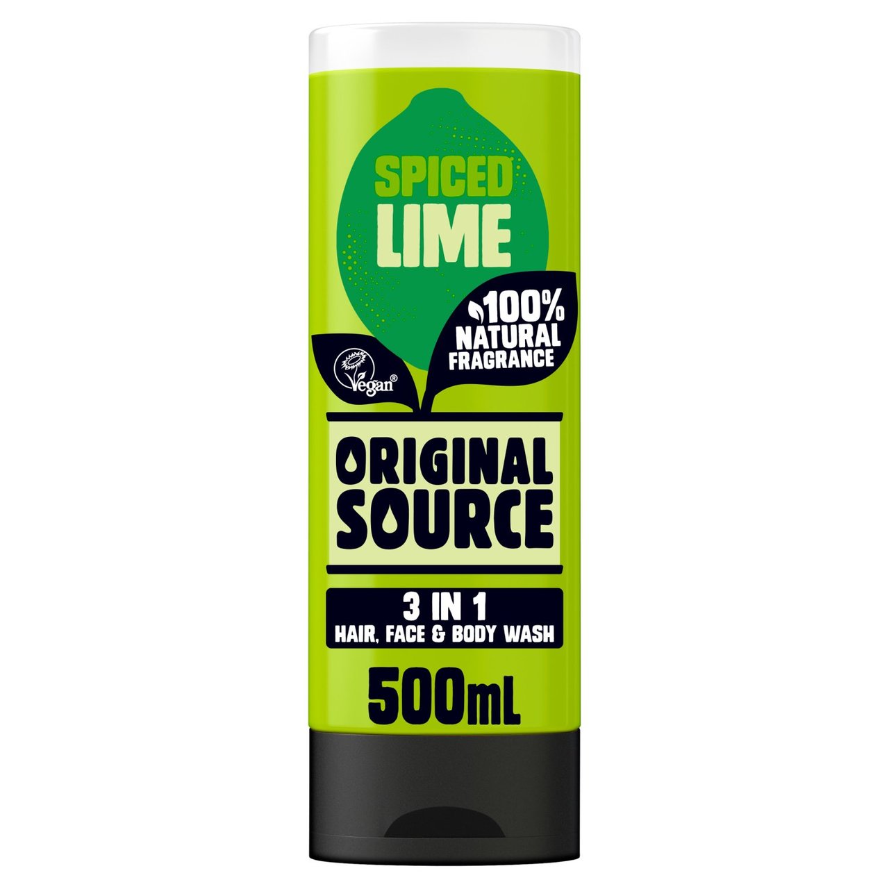 Original Source Spiced Lime 3 in 1 Hair, Face and Body Wash for Men