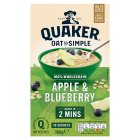 Quaker Oat So Simple Apple & Blueberry Porridge Sachets  10 x 36g