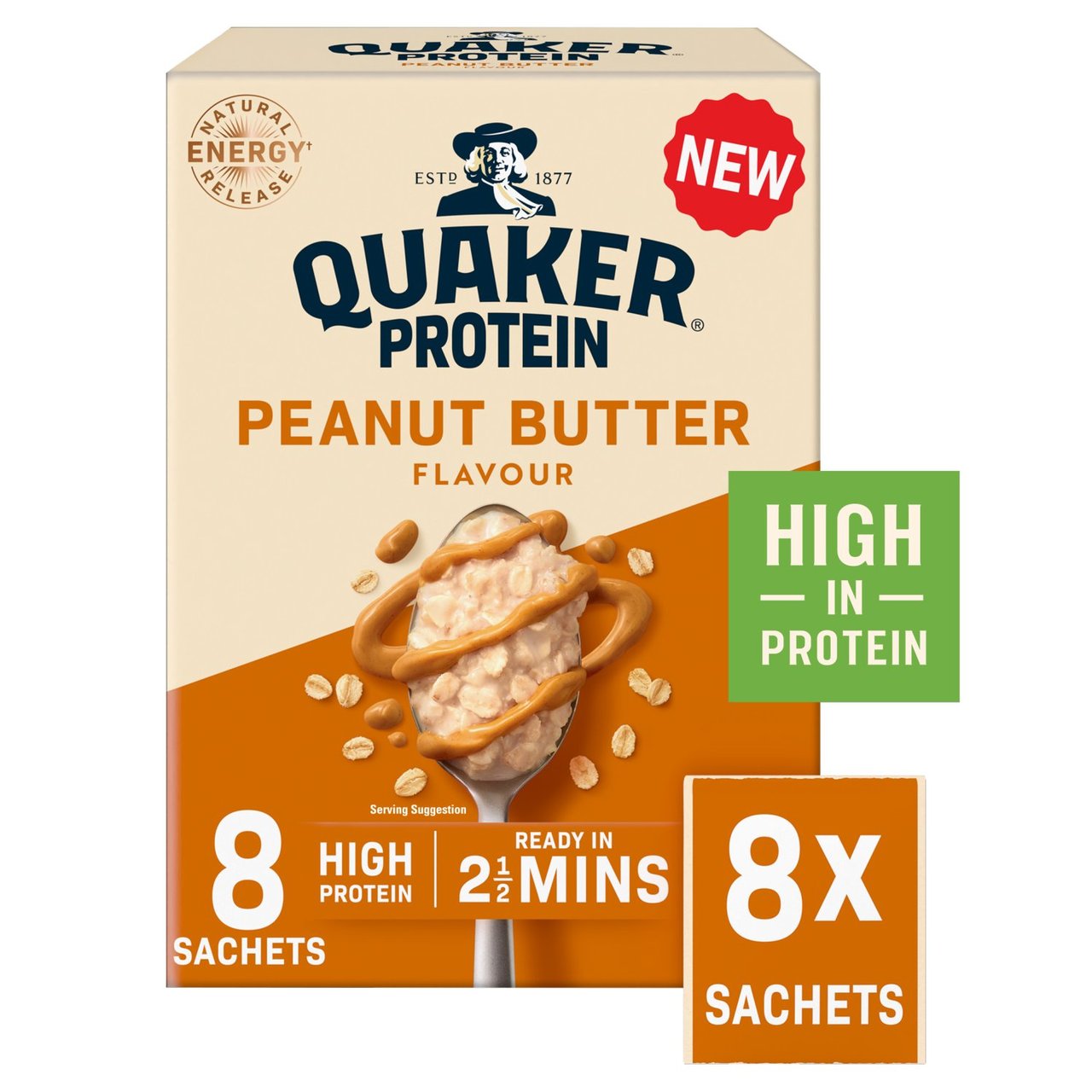 Quaker Oat So Simple Protein Peanut Butter Porridge Sachets Cereal